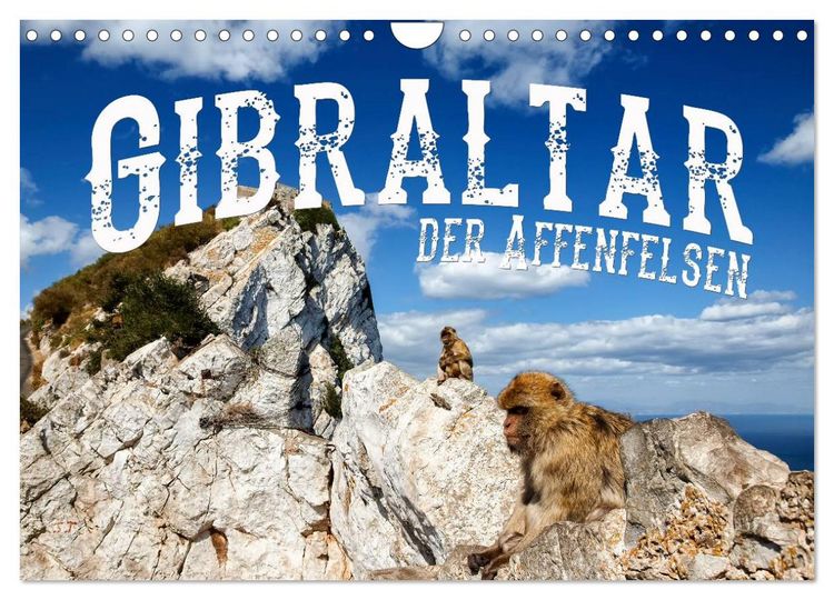 Produktbild: Gibraltar - der Affenfelsen (Wandkalender 2026 DIN A4 quer), CALVENDO Monatskalender