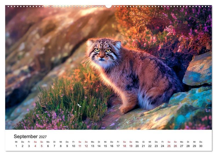 Produktbild: Gegen alles! - Pallaskatzen in ihrer Welt (hochwertiger Premium Wandkalender 2027 DIN A2 quer), Kunstdruck in Hochglanz