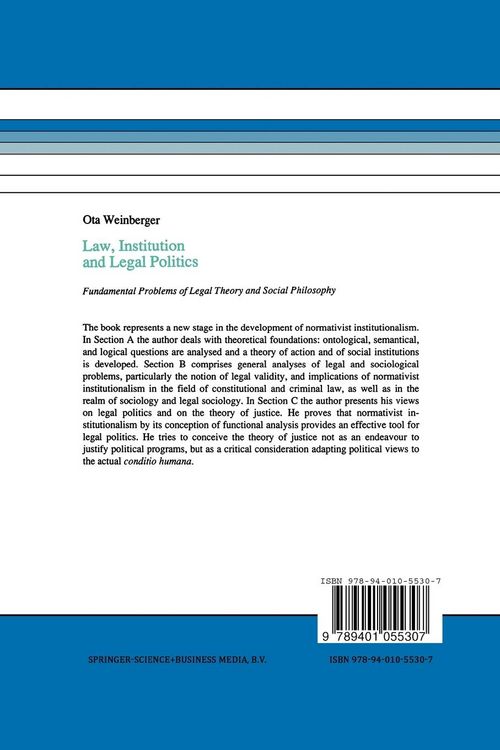 Produktbild: Law, Institution and Legal Politics