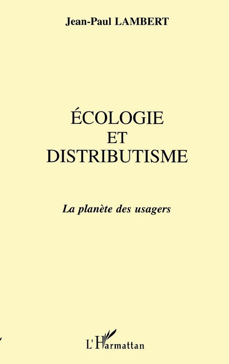 Produktbild: Ecologie et Distributisme