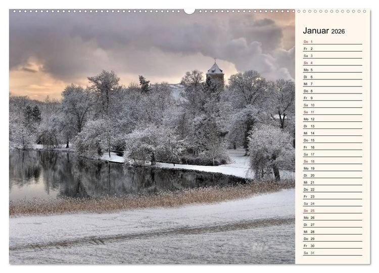 Produktbild: Schl&ouml;sser der Niederlausitz (hochwertiger Premium Wandkalender 2026 DIN A2 quer), Kunstdruck in Hochglanz
