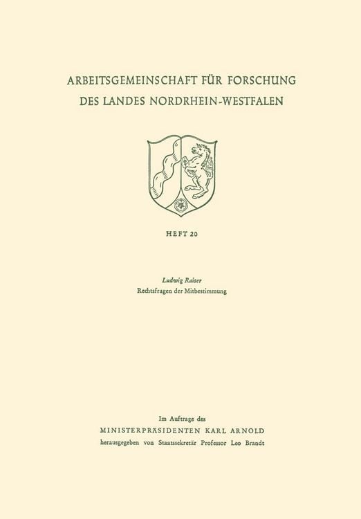 Produktbild: Rechtsfragen der Mitbestimmung