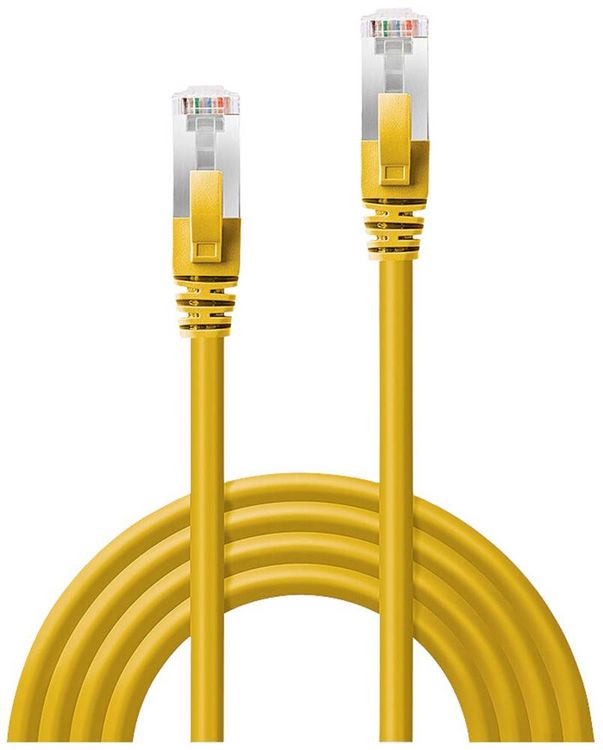 Produktbild: LINDY 47862 RJ45 Patchkabel CAT 6a S/FTP 1.00m Gelb 1St.