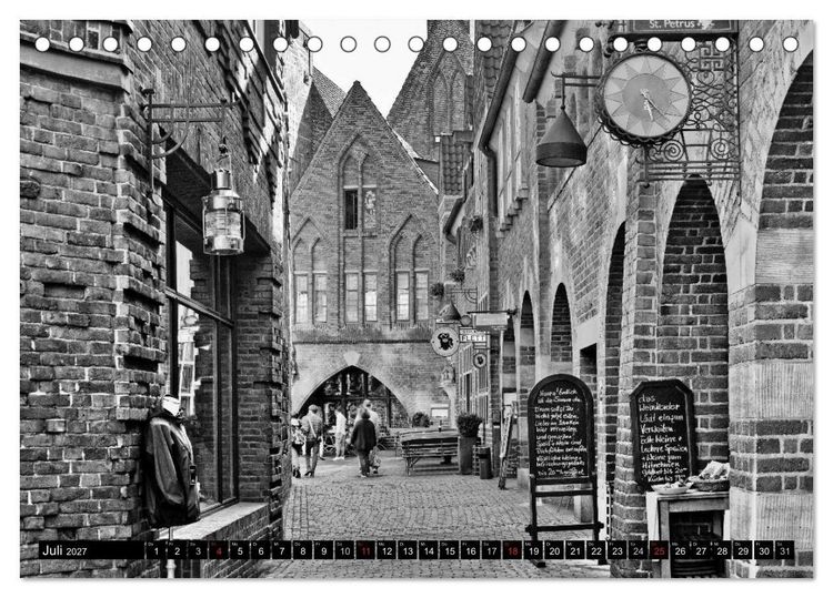 Produktbild: Historisches Bremen (Tischkalender 2027 DIN A5 quer), CALVENDO Monatskalender
