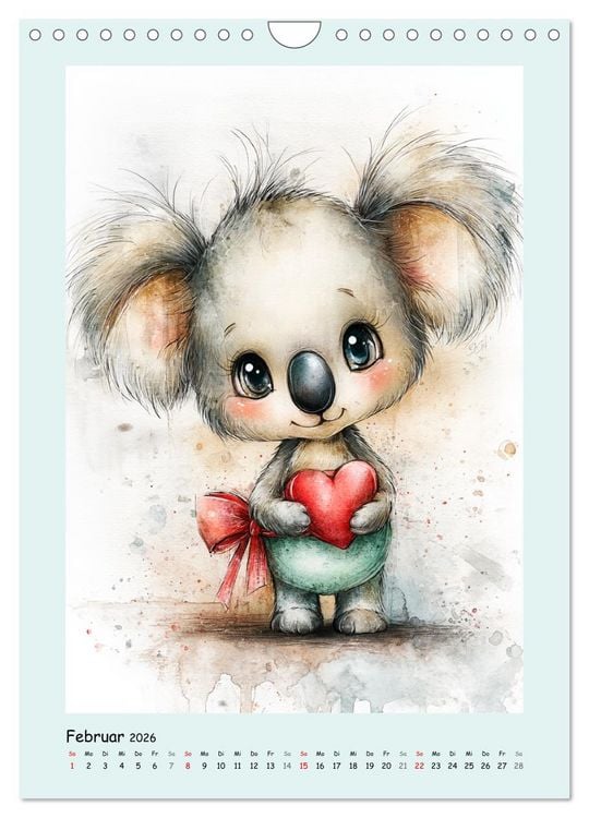 Produktbild: Koala-Abenteuer. Bezaubernde Aquarell-Momente (Wandkalender 2026 DIN A4 hoch), CALVENDO Monatskalender
