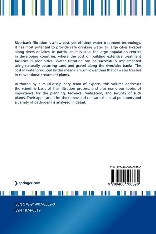 Produktbild: Riverbank Filtration for Water Security in Desert Countries