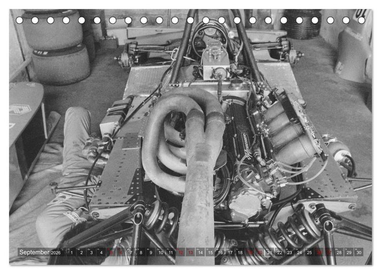 Produktbild: Formel, Rennen, Boxengasse 1971-&acute;83 (Tischkalender 2026 DIN A5 quer), CALVENDO Monatskalender