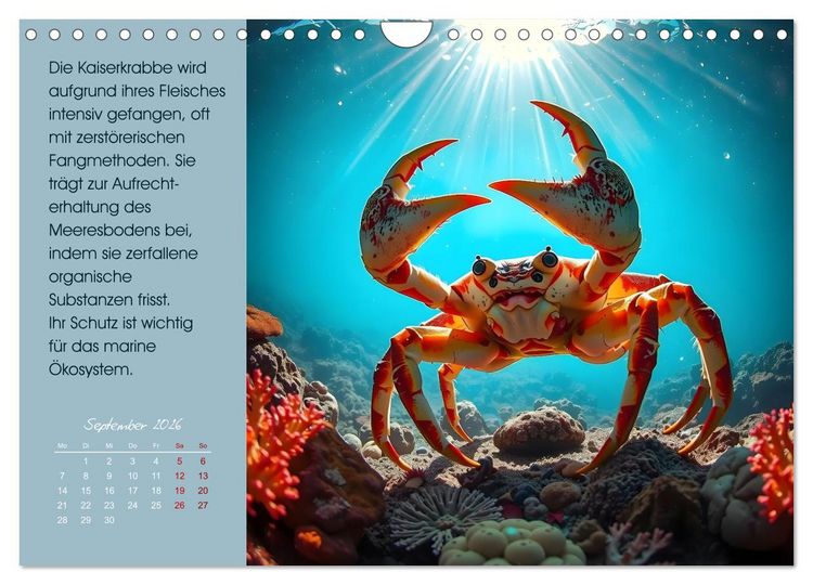 Produktbild: Meerestiere in Gefahr - Unsere Ozeane, unsere Verantwortung (Wandkalender 2026 DIN A4 quer), CALVENDO Monatskalender