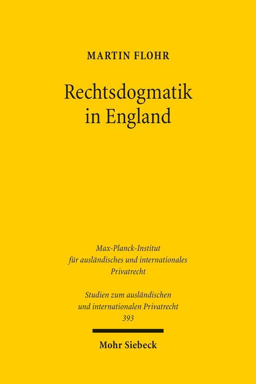 Produktbild: Rechtsdogmatik in England