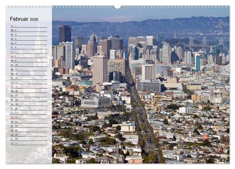 Produktbild: SAN FRANCISCO Traumstadt in Kalifornien (Wandkalender 2026 DIN A2 quer), CALVENDO Monatskalender