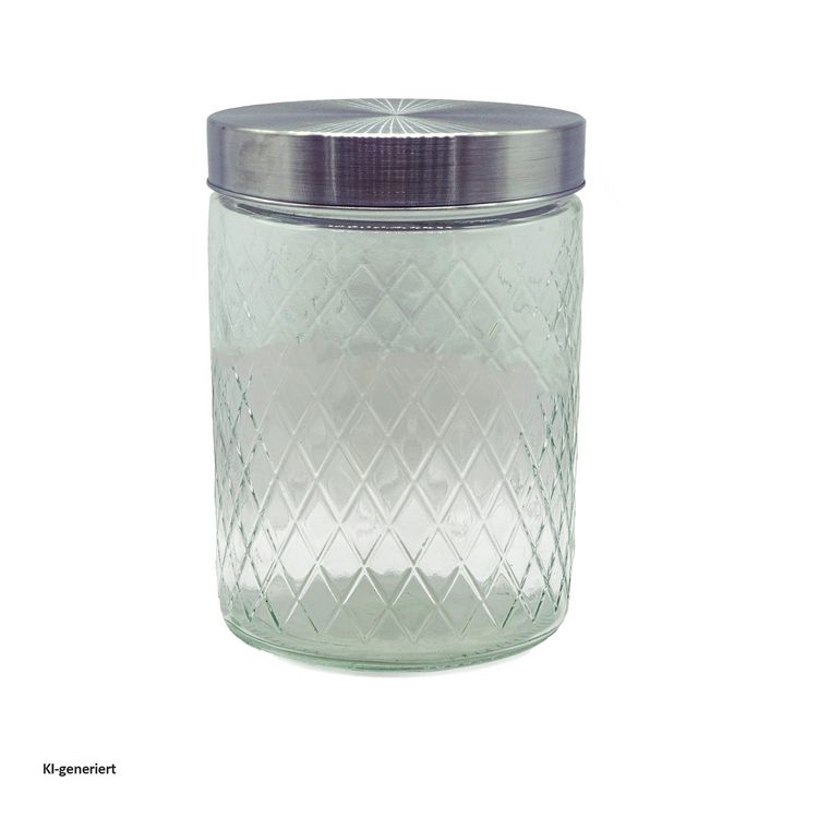 Produktbild: neuetischkultur Vorratsglas mit Edelstahldeckel Rauten-Pr&auml;gung