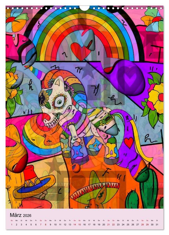 Produktbild: Nico Bielows Dia los Muertos (Wandkalender 2026 DIN A3 hoch), CALVENDO Monatskalender