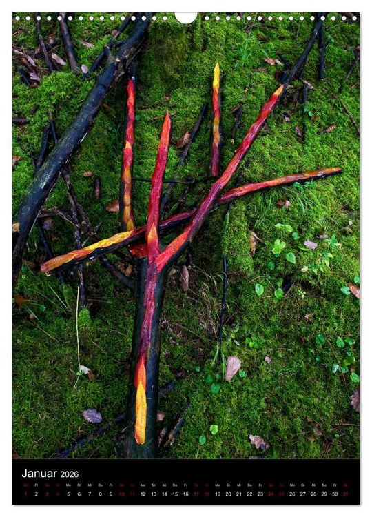 Produktbild: NATUREART - KUNST IN DER NATUR (Wandkalender 2026 DIN A3 hoch), CALVENDO Monatskalender