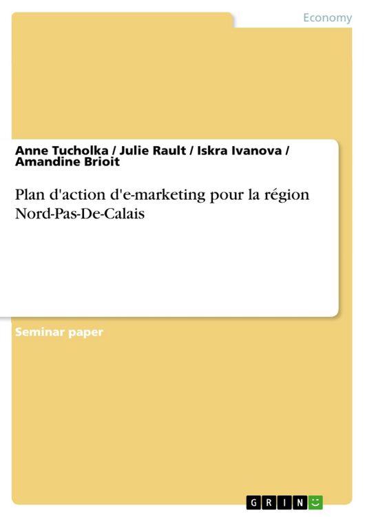Produktbild: Plan d'action d'e-marketing pour la r&eacute;gion Nord-Pas-De-Calais