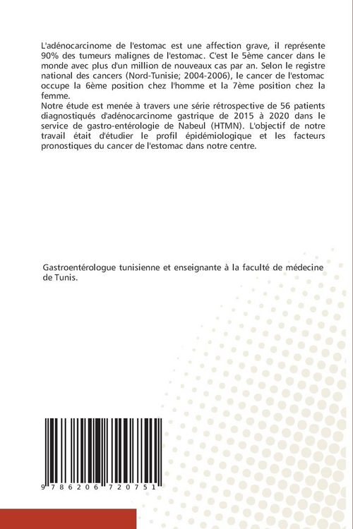 Produktbild: Facteurs pronostiques du cancer de l'estomac en Tunisie