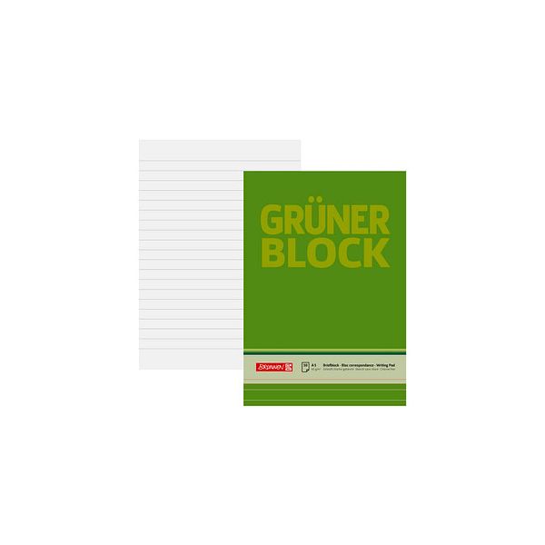 Produktbild: Brunnen Briefblock A5 60g Gr&uuml;n liniert