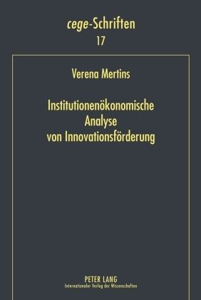 Produktbild: Institutionen&ouml;konomische Analyse von Innovationsf&ouml;rderung