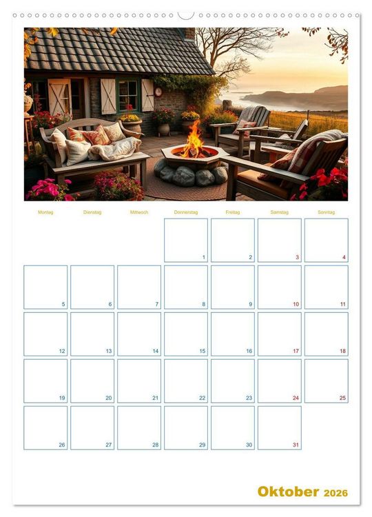 Produktbild: Cottagetr&auml;ume - Ein Jahr voller l&auml;ndlicher Magie (hochwertiger Premium Wandkalender 2026 DIN A2 hoch), Kunstdruck in Hochglanz