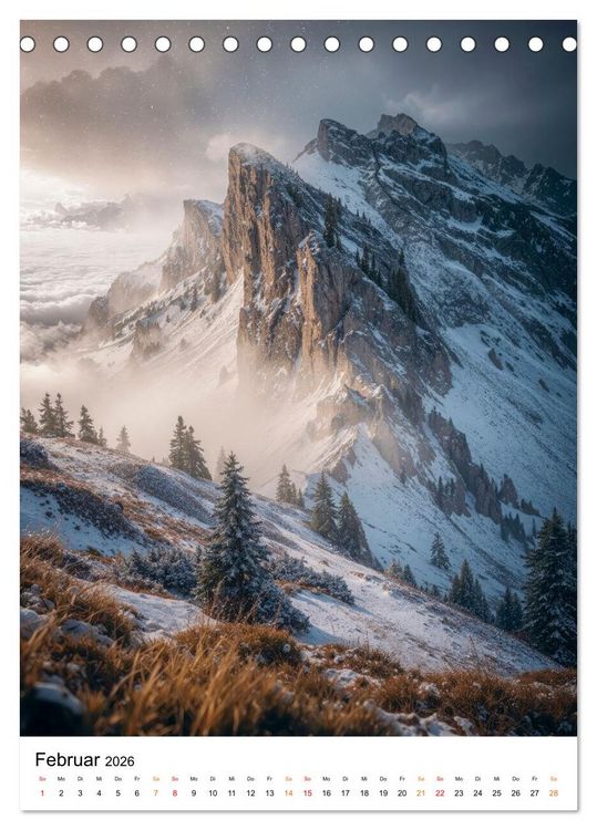 Produktbild: Bergwelten - Berge T&auml;ler Augenblicke (Tischkalender 2026 DIN A5 hoch), CALVENDO Monatskalender