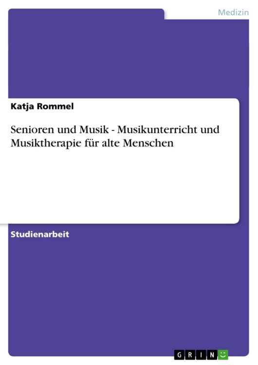 Produktbild: Senioren und Musik - Musikunterricht und Musiktherapie f&uuml;r alte Menschen