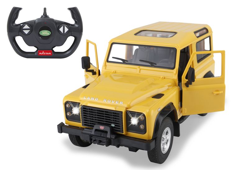Produktbild: Land Rover Defender 1:14 gelb 2,4GHz T&uuml;r manuell