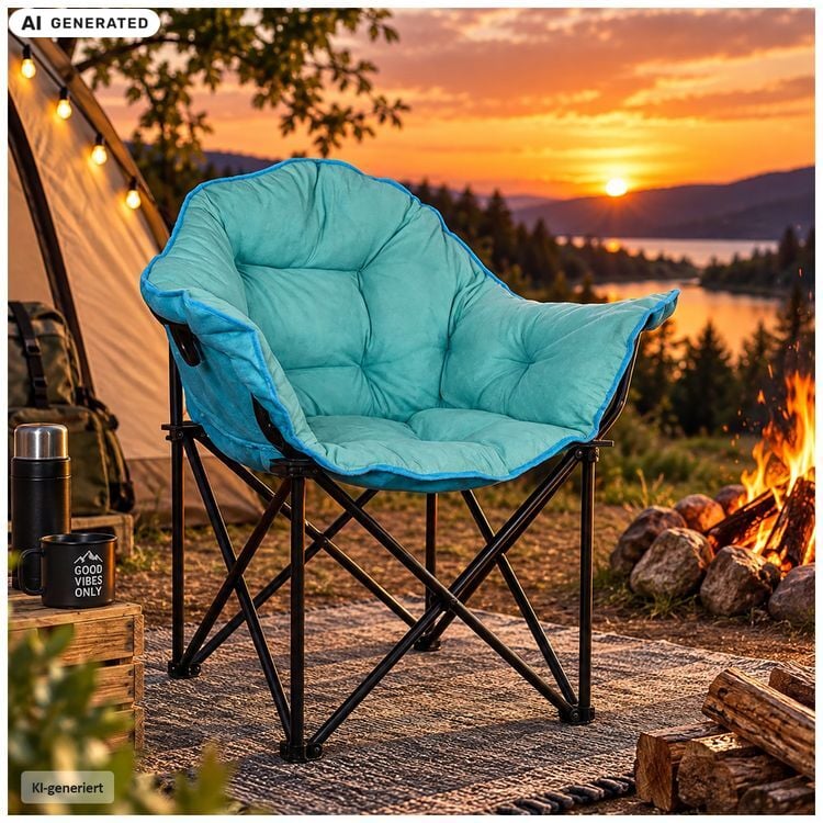 Produktbild: HTI-Living Klappbarer Komfortsessel mit weichem Velvet Bezug