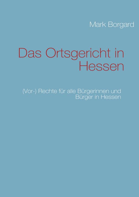 Produktbild: Das Ortsgericht in Hessen