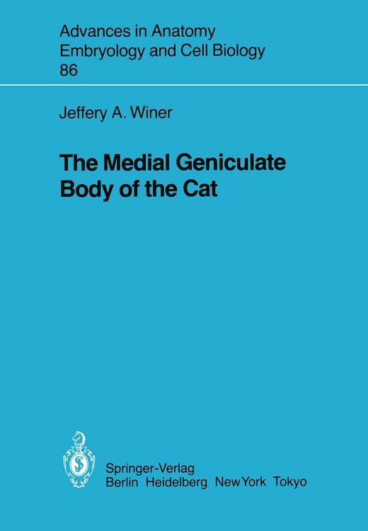 Produktbild: The Medial Geniculate Body of the Cat