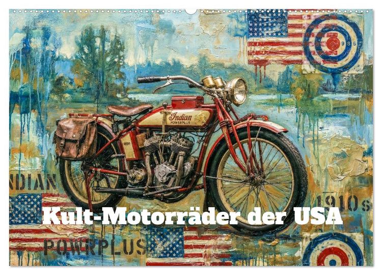 Produktbild: Kult-Motorr&auml;der der USA (Wandkalender 2027 DIN A2 quer), CALVENDO Monatskalender