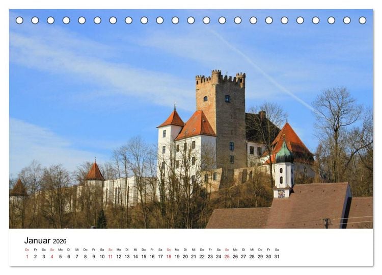 Produktbild: Deutschlands Burgen - besondere Burgen und sch&ouml;ne Schl&ouml;sser (Tischkalender 2026 DIN A5 quer), CALVENDO Monatskalender