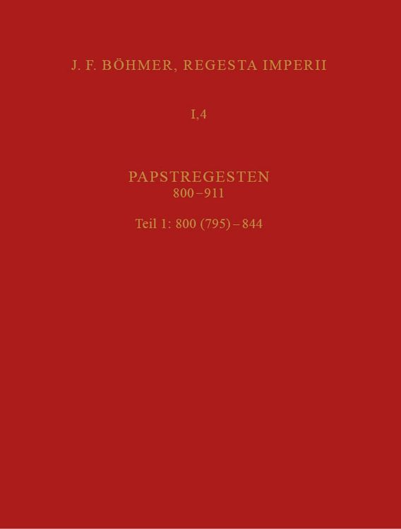 Produktbild: 4: Papstregesten 800-911, 1: 795-844