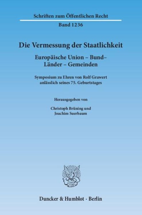 Produktbild: Die Vermessung der Staatlichkeit.