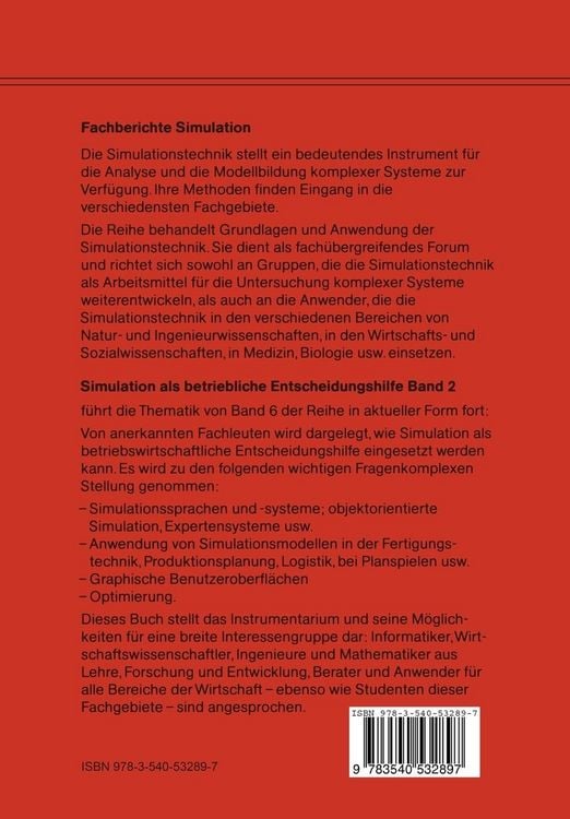 Produktbild: Simulation als betriebliche Entscheidungshilfe