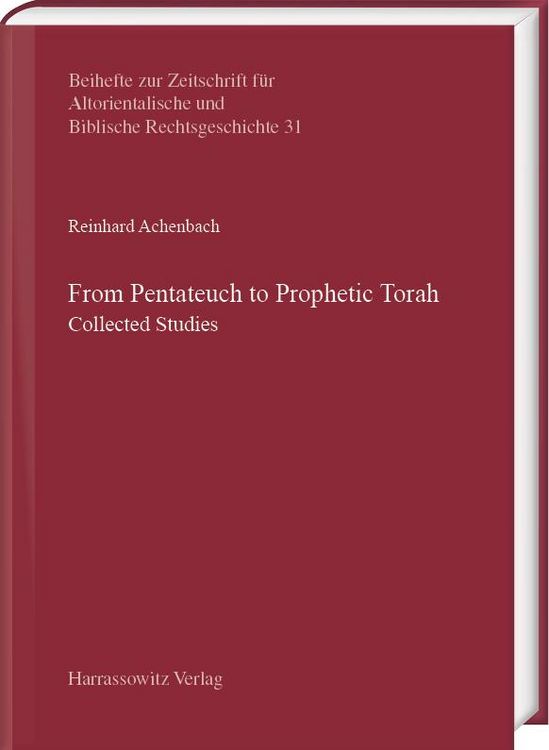 Produktbild: From Pentateuch to Prophetic Torah
