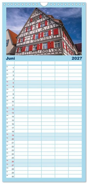 Produktbild: Familienplaner 2027 - Sigmaringen - h&uuml;bsche Kleinstadt an der Donau mit 5 Spalten (Wandkalender, 21 x 45 cm) CALVENDO