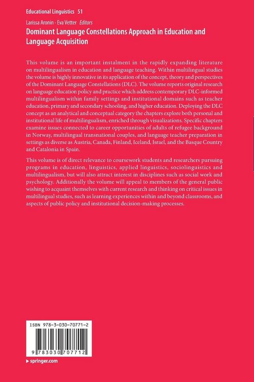Produktbild: Dominant Language Constellations Approach in Education and Language Acquisition