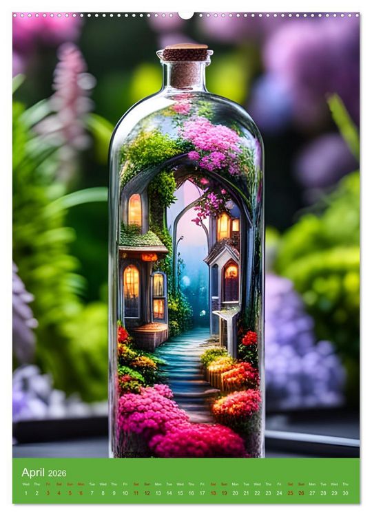Produktbild: Tiny Fairy Havens (High Quality Premium Wall Calendar 2026 DIN A2 portrait),CALVENDO 12 Month Wall Calendar