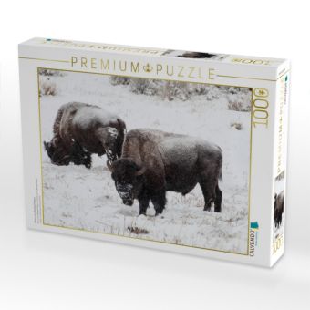 Produktbild: CALVENDO Puzzle Bisons am Blacktail Plateau | 1000 Teile Lege-Gr&ouml;&szlig;e 64x48cm Foto-Puzzle f&uuml;r gl&uuml;ckliche Stunden