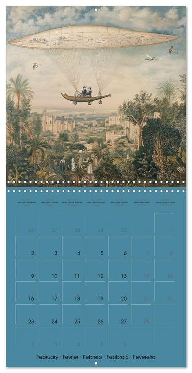 Produktbild: Flying through ancient history with AI (Wall Calendar 2026 12 &times; 12 Inch) CALVENDO 12 Month Wall Calendar