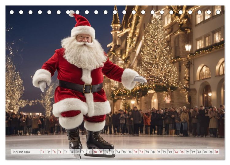 Produktbild: Durch das Jahr mit dem Weihnachtsmann (Tischkalender 2026 DIN A5 quer), CALVENDO Monatskalender