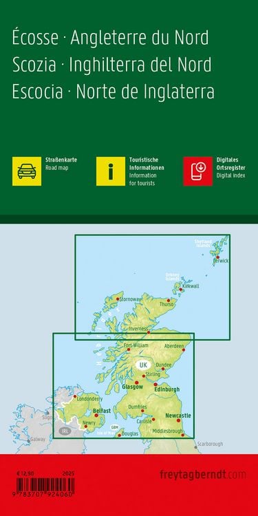 Produktbild: freytag & berndt Stra&szlig;enkarte Schottland - Nordengland 1:400.000