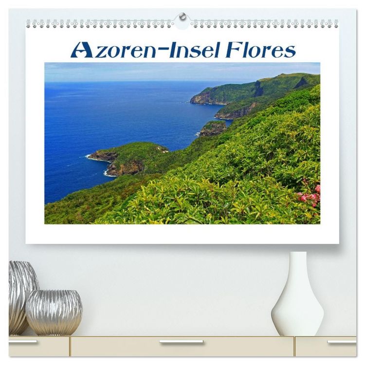 Produktbild: Azoren-Insel Flores - Farbtupfer auf einem erloschenen Vulkan Portugals (hochwertiger Premium Wandkalender 2027 DIN A2 quer), Kunstdruck in Hochglanz
