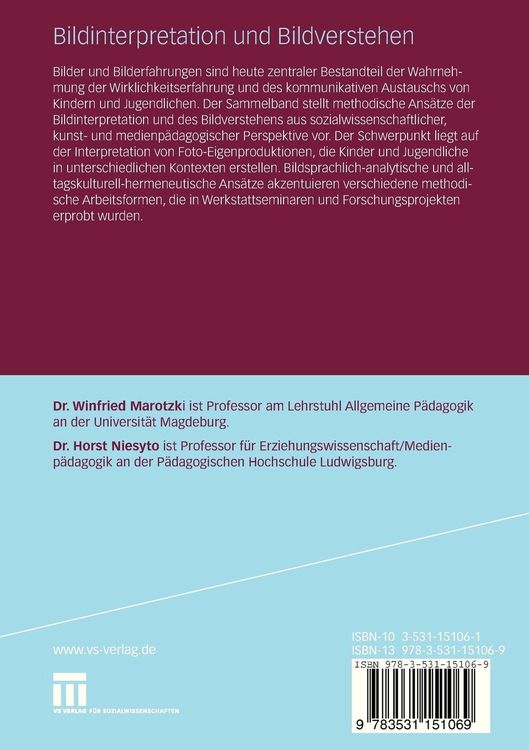 Produktbild: Bildinterpretation und Bildverstehen