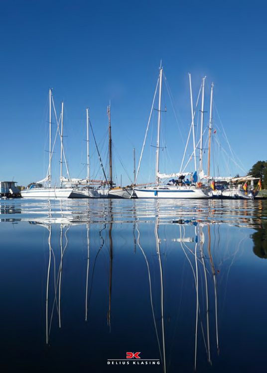 Produktbild: Maritimes Notizbuch - Fotomotiv: Segelyachten vor Anker