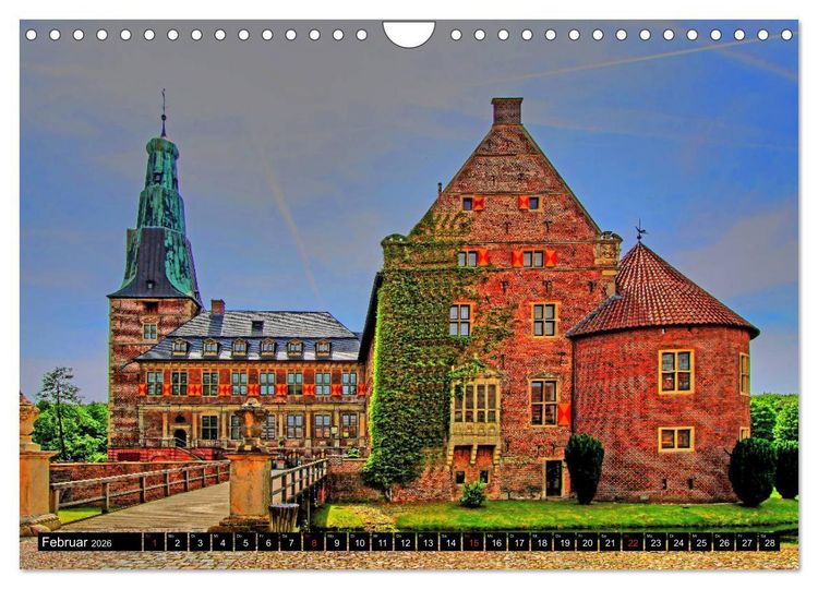 Produktbild: Burgen und Schl&ouml;sser im M&uuml;nsterland (Wandkalender 2026 DIN A4 quer), CALVENDO Monatskalender