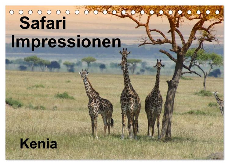 Produktbild: Safari Impressionen / Kenia (Tischkalender 2026 DIN A5 quer), CALVENDO Monatskalender