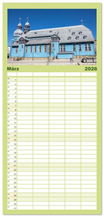 Produktbild: Familienplaner 2026 - Ohh, Du wundersch&ouml;ner Harz! mit 5 Spalten (Wandkalender, 21 x 45 cm) CALVENDO