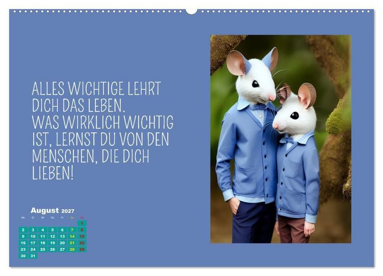 Produktbild: Tierisch motiviert (Wandkalender 2027 DIN A2 quer), CALVENDO Monatskalender