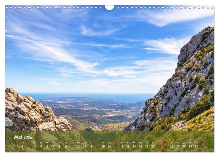 Produktbild: Bergparadies Mallorca (Wandkalender 2026 DIN A3 quer), CALVENDO Monatskalender