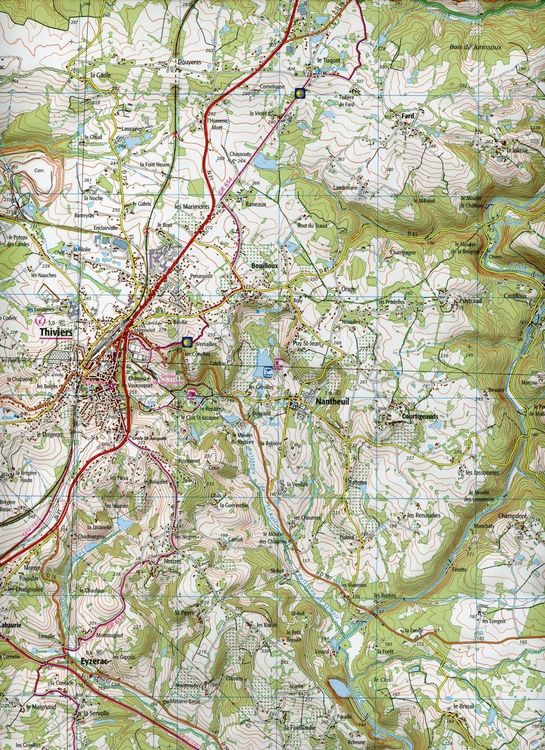 Produktbild: Thiviers-St-Pardoux-la-Rivi&egrave;re 1:25 000